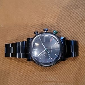Gucci G- Chrono Quartz Black Dial Stainless Steel Men's Watch